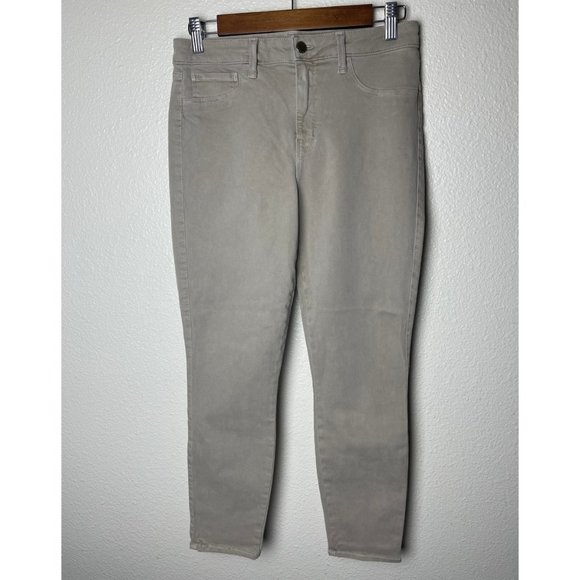 L'AGENCE | Margot High Rise Skinny Ankle Stretch Jeans in Biscuit - Picture 3 of 9